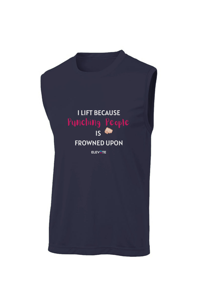 Sleeveless Navy Blue Competitor Tee