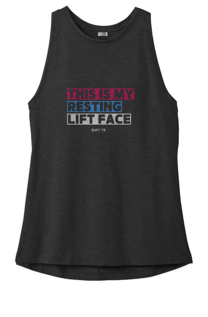 Ladies Black Tri-Blend Wicking Tank